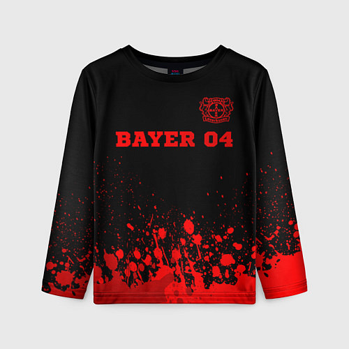 Детский лонгслив Bayer 04 - red gradient посередине / 3D-принт – фото 1