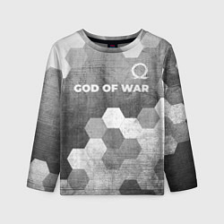 Детский лонгслив God of War - grey gradient посередине