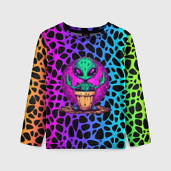 Лонгслив детский Кактус инопланетянин, цвет: 3D-принт