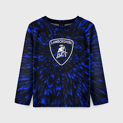 Детский лонгслив Lamborghini blue energy / 3D-принт – фото 1