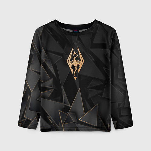 Детский лонгслив Skyrim golden poly / 3D-принт – фото 1