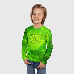 Лонгслив детский Ajax green poly, цвет: 3D-принт — фото 2