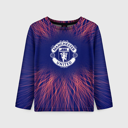 Детский лонгслив Manchester United red energy / 3D-принт – фото 1