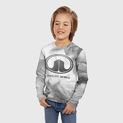 Лонгслив детский Great Wall - white gradient, цвет: 3D-принт — фото 2