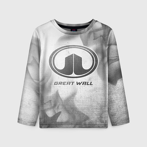 Детский лонгслив Great Wall - white gradient / 3D-принт – фото 1