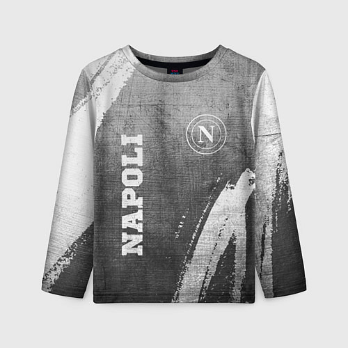Детский лонгслив Napoli - grey gradient вертикально / 3D-принт – фото 1
