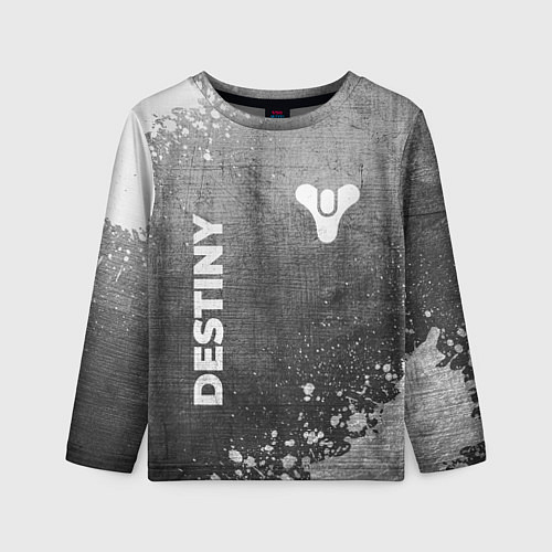 Детский лонгслив Destiny - grey gradient вертикально / 3D-принт – фото 1