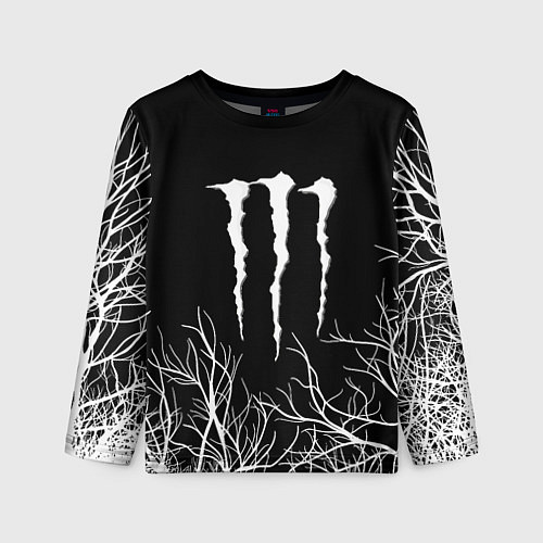 Детский лонгслив Monster energy лес / 3D-принт – фото 1