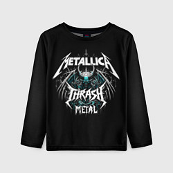 Лонгслив детский Metallica group - thrash metal style, цвет: 3D-принт
