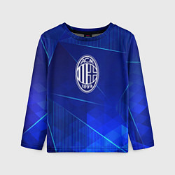 Детский лонгслив AC Milan blue poly