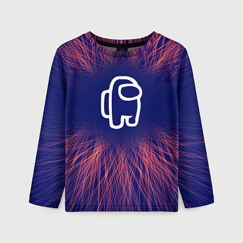 Детский лонгслив Among Us red energy / 3D-принт – фото 1