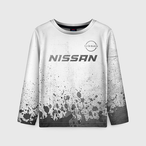 Детский лонгслив Nissan - white gradient посередине / 3D-принт – фото 1