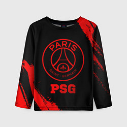 Детский лонгслив PSG - red gradient