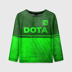 Лонгслив детский Dota - green gradient посередине, цвет: 3D-принт