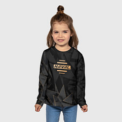 Лонгслив детский Haval golden poly, цвет: 3D-принт — фото 2