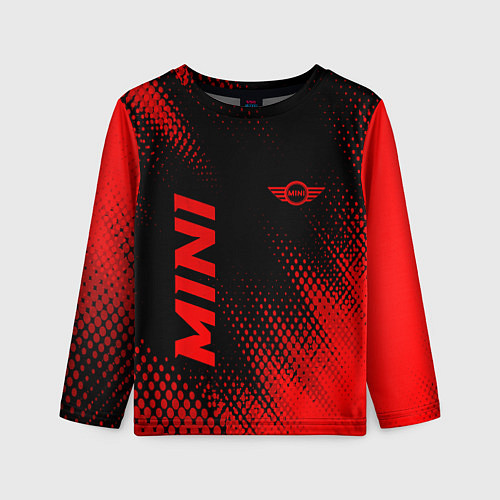 Детский лонгслив Mini - red gradient вертикально / 3D-принт – фото 1