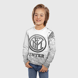 Лонгслив детский Inter - white gradient, цвет: 3D-принт — фото 2