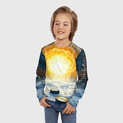 Лонгслив детский Шайбы в лесу, цвет: 3D-принт — фото 2