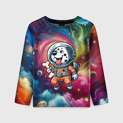 Детский лонгслив Funny dalmatian puppy - ai art / 3D-принт – фото 1