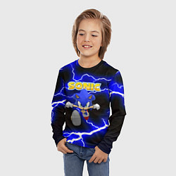 Лонгслив детский Sonic storm electro, цвет: 3D-принт — фото 2