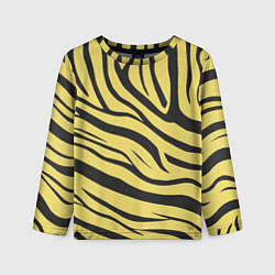 Лонгслив детский Светлый тигровый паттерн, цвет: 3D-принт