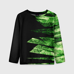 Лонгслив детский Color green black, цвет: 3D-принт