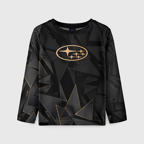 Детский лонгслив Subaru golden poly / 3D-принт – фото 1