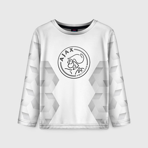 Детский лонгслив Ajax white poly / 3D-принт – фото 1