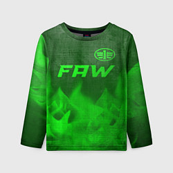 Детский лонгслив FAW - green gradient посередине