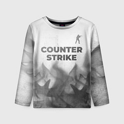 Детский лонгслив Counter Strike - white gradient посередине