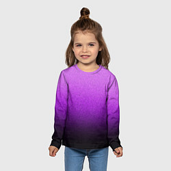 Лонгслив детский Магический градиент крошка чёрно-фиолетовый, цвет: 3D-принт — фото 2
