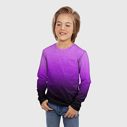 Лонгслив детский Магический градиент крошка чёрно-фиолетовый, цвет: 3D-принт — фото 2