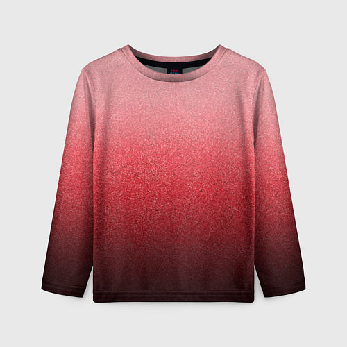 Детский лонгслив Мягкий градиент красно-розовый текстура крошка / 3D-принт – фото 1