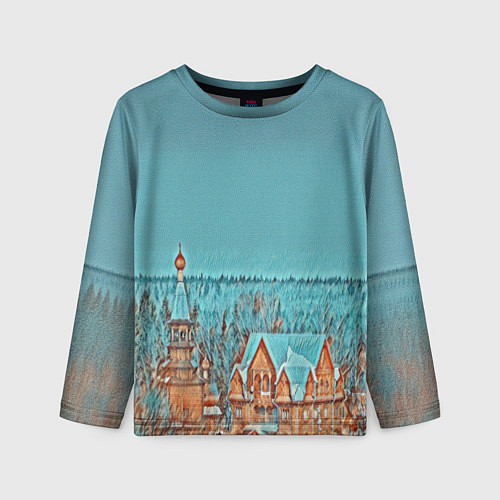Детский лонгслив Терем в лесу / 3D-принт – фото 1