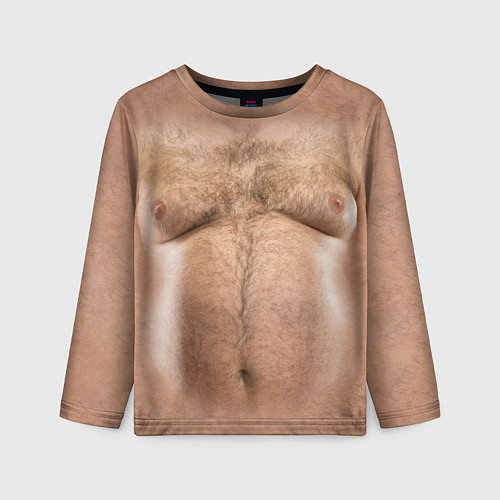 Детский лонгслив Волосатое тело толстяка / 3D-принт – фото 1