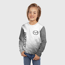 Лонгслив детский Mazda - white gradient вертикально, цвет: 3D-принт — фото 2