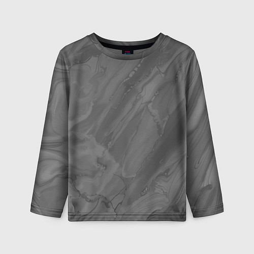 Детский лонгслив Серая текстура каменная мрамор / 3D-принт – фото 1