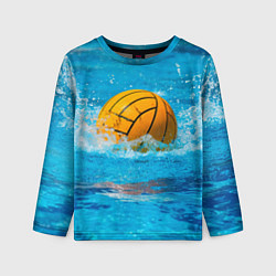 Лонгслив детский Мяч ватерполо в басейне, цвет: 3D-принт
