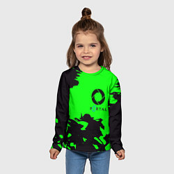 Лонгслив детский Portal черный дым, цвет: 3D-принт — фото 2
