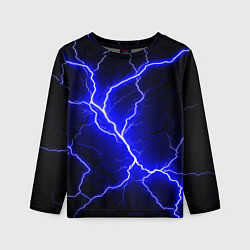 Детский лонгслив Color blue black
