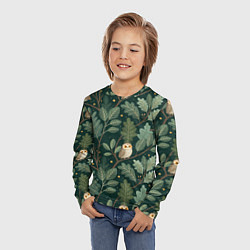 Лонгслив детский Совы в лесу, цвет: 3D-принт — фото 2