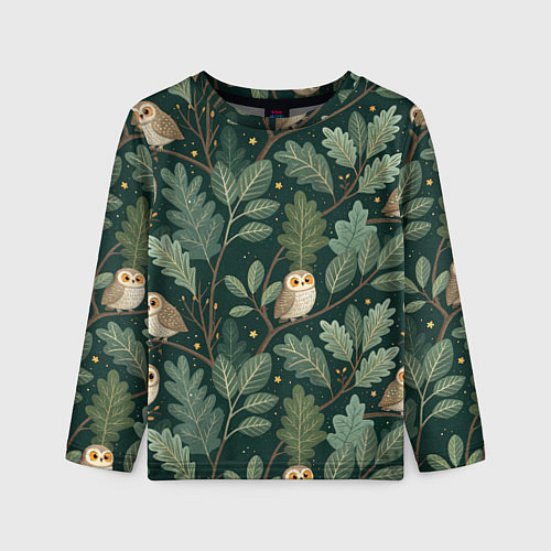Детский лонгслив Совы в лесу / 3D-принт – фото 1