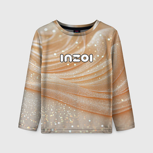 Детский лонгслив Inzoi лого на блестящем фоне / 3D-принт – фото 1