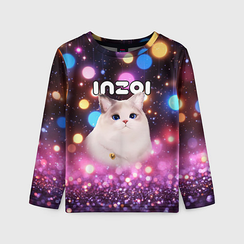 Детский лонгслив Inzoi кошечка и логотип / 3D-принт – фото 1