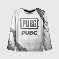 Детский лонгслив PUBG - white gradient