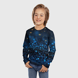 Лонгслив детский Боке блестяшки на черном, цвет: 3D-принт — фото 2