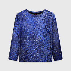 Детский лонгслив Синий ультрамарин абстрактная текстура