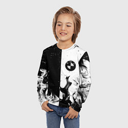 Лонгслив детский BMW black fire, цвет: 3D-принт — фото 2