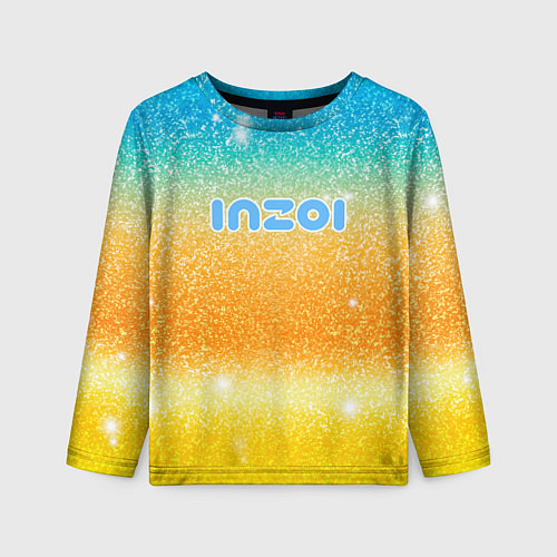 Детский лонгслив Inzoi лого и блестки / 3D-принт – фото 1