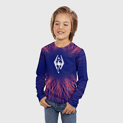 Лонгслив детский Skyrim red energy, цвет: 3D-принт — фото 2